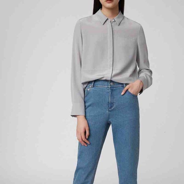 women's polos early spring simple lapel commuting solid color loose long sleeve silk shirt women's shirt, White
women's polos early spring simple lapel commuting solid color loose long sleeve silk shirt women's shirt, White