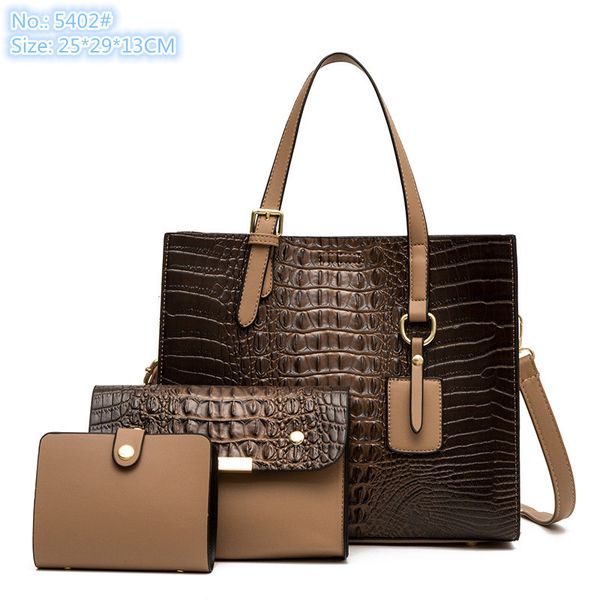 Wholesale factory women shoulder bag 5 colors three-piece fashion leather handbag popular street 3-layer interlayer embossed backpack simple crocodile handbags, Purple-5402#
Wholesale factory women shoulder bag 5 colors three-piece fashion leather handbag popular street 3-layer interlayer embossed backpack simple crocodile handbags, Purple-5402#