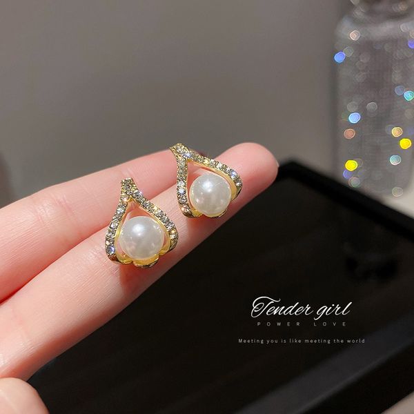 925 silver needle korean stylish and simple personality earrings pearl diamond water drop ear studs internet celebrity temperament design ea, Golden
925 silver needle korean stylish and simple personality earrings pearl diamond water drop ear studs internet celebrity temperament design ea, Golden