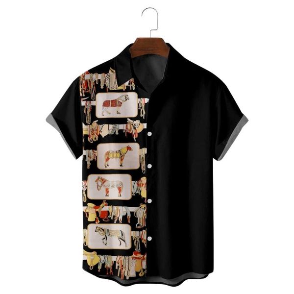 men's casual shirts medieval horse retro print shirt fashion european and american art style summer for men womenmen's, White;black
men's casual shirts medieval horse retro print shirt fashion european and american art style summer for men womenmen's, White;black