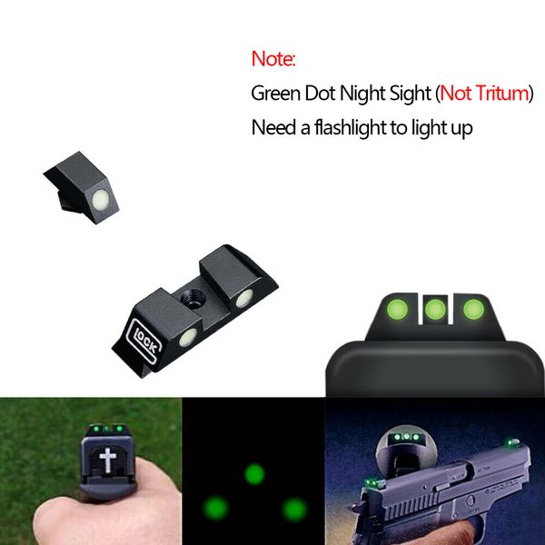 green night vision optics sight mechanical luminous glow front and rear for pistol glo ck g17 19 22 23 series model not tritum
green night vision optics sight mechanical luminous glow front and rear for pistol glo ck g17 19 22 23 series model not tritum