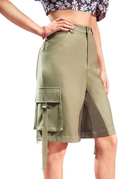 x rl high waist buckled flap pocket contrast panel bermuda shorts n1c1#, White;black
x rl high waist buckled flap pocket contrast panel bermuda shorts n1c1#, White;black