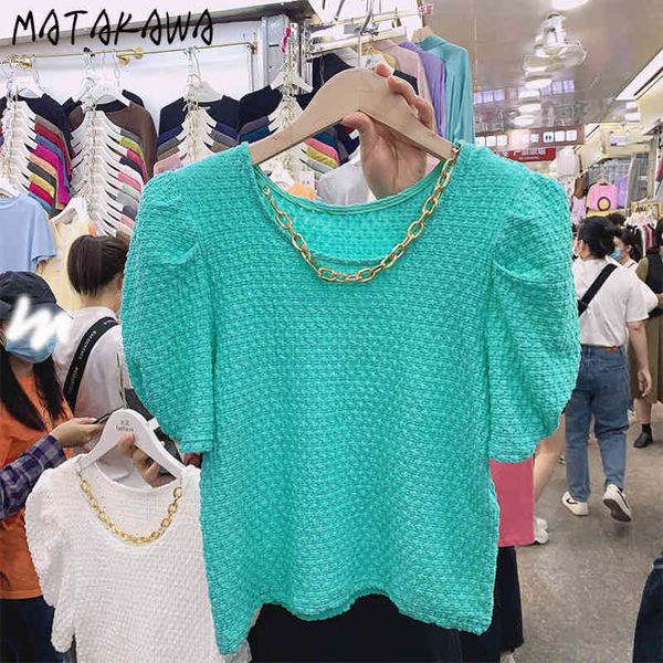 blouse women korean fashion pleated metal chain woman shirt puff sleeve temperament short blusas mujer de moda 210506, White
blouse women korean fashion pleated metal chain woman shirt puff sleeve temperament short blusas mujer de moda 210506, White