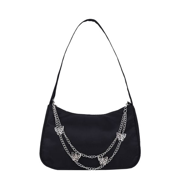 fashion women small shoulder underarm bag pu leather & nylon ladies vintage butterfly chain pure color zipper mini purse handbag 220804
fashion women small shoulder underarm bag pu leather & nylon ladies vintage butterfly chain pure color zipper mini purse handbag 220804