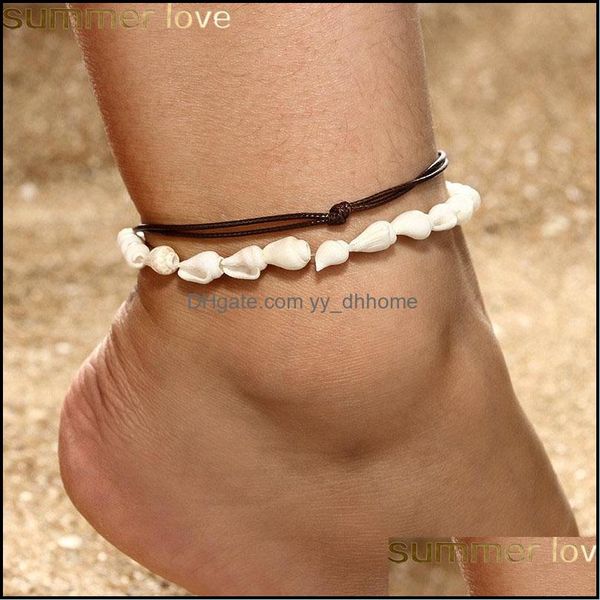 anklets jewelry 2pcs/set handmade natural seashell for women shell foot summer beach barefoot wax rope bracelet bohemian drop delivery 2021, Red;blue
anklets jewelry 2pcs/set handmade natural seashell for women shell foot summer beach barefoot wax rope bracelet bohemian drop delivery 2021, Red;blue