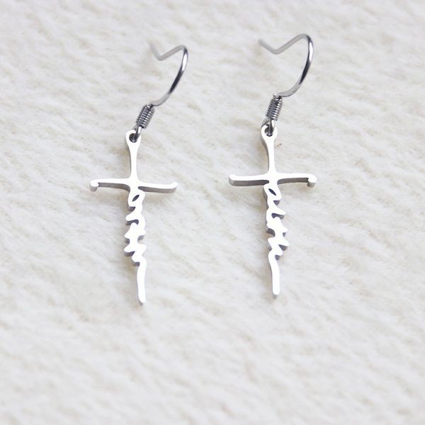 faith jesus letter charm earring for women stainless steel grace hope trust blessed jewelry, Golden
faith jesus letter charm earring for women stainless steel grace hope trust blessed jewelry, Golden