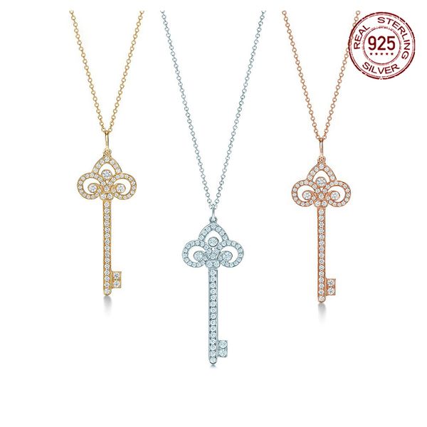 classic key series s925 sterling silver charm bracelets full diamond key pendant necklace design luxury brand couple sweater chain, Golden;silver
classic key series s925 sterling silver charm bracelets full diamond key pendant necklace design luxury brand couple sweater chain, Golden;silver