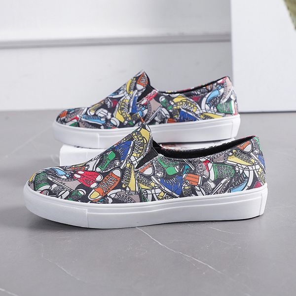 fashion graffiti canvas shoes women sneakers flat vulcanized shallow comfort loafers student trend skateboard shoe spring/autumn, Black
fashion graffiti canvas shoes women sneakers flat vulcanized shallow comfort loafers student trend skateboard shoe spring/autumn, Black