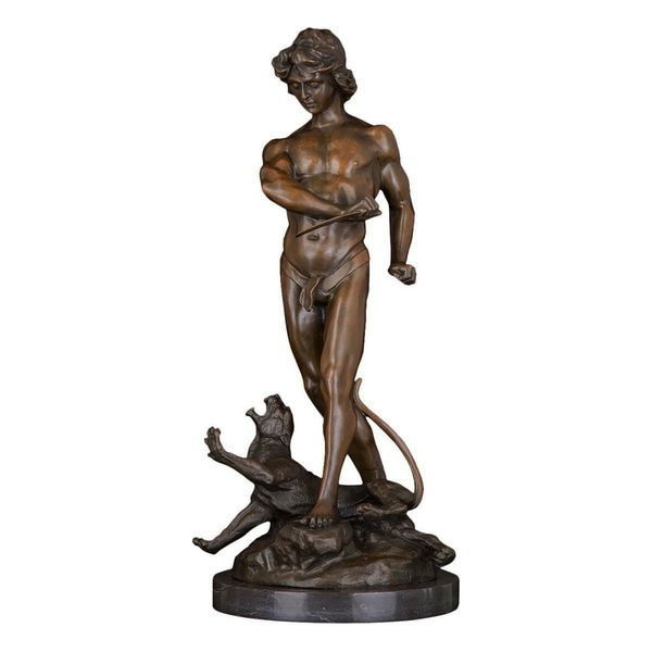 60cm large male hunter statue bronze man sculpture western art villa office decor business gift, Silver
60cm large male hunter statue bronze man sculpture western art villa office decor business gift, Silver