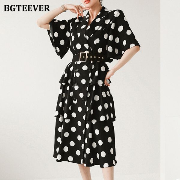 stylish ruffles polka dots women dresses short sleeve belted female a-line dress 2021 summer midi vestidos, Black;gray
stylish ruffles polka dots women dresses short sleeve belted female a-line dress 2021 summer midi vestidos, Black;gray