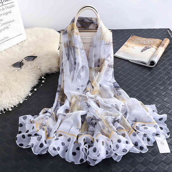 hangzhou silk scarf women's shawl sun protection beach towel wave spot summer gauze lady chiffon large, Blue;gray
hangzhou silk scarf women's shawl sun protection beach towel wave spot summer gauze lady chiffon large, Blue;gray
