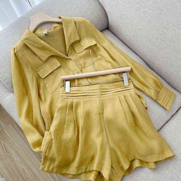 summer vintage new cotton linen women short sets solid pocket chiffon shirts and wide leg female clothing suits t220729, Gray
summer vintage new cotton linen women short sets solid pocket chiffon shirts and wide leg female clothing suits t220729, Gray