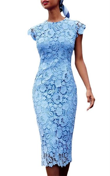 women blue lace dress sleeveless floral hollow out pencil mid length dresses, Black;gray
women blue lace dress sleeveless floral hollow out pencil mid length dresses, Black;gray