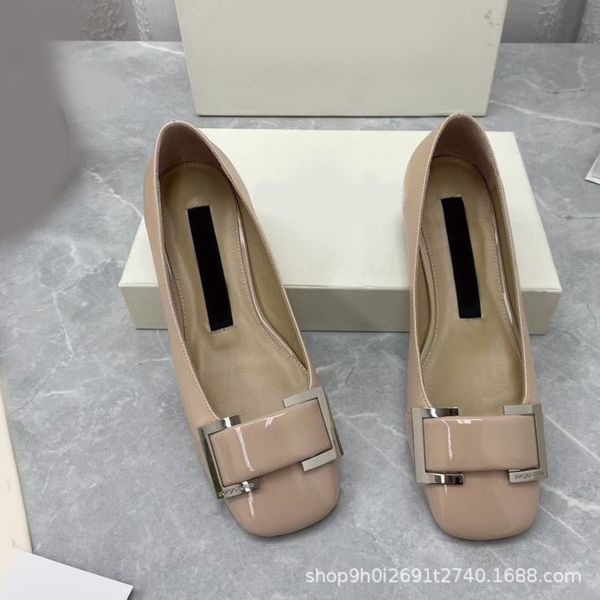 dress shoes spring and summer single shoes women's fashion shallow mouth square head flat bottom versatile medium thick heel patent lea, Black
dress shoes spring and summer single shoes women's fashion shallow mouth square head flat bottom versatile medium thick heel patent lea, Black