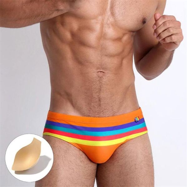 men's swimwear men's swim briefs colorful striped bikini summer low waist swimming trunks quick dry push pad gay beach wear surfme
men's swimwear men's swim briefs colorful striped bikini summer low waist swimming trunks quick dry push pad gay beach wear surfme