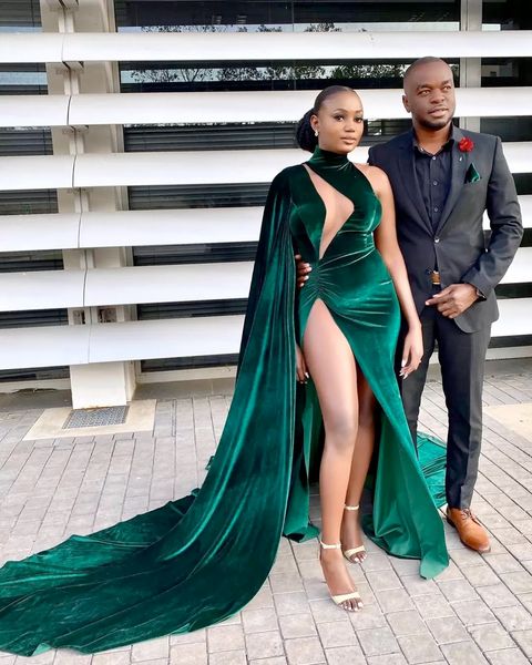 arabic aso ebi plus size green mermaid evening dresses high split prom dresses velvet formal party second reception gowns, Black
arabic aso ebi plus size green mermaid evening dresses high split prom dresses velvet formal party second reception gowns, Black