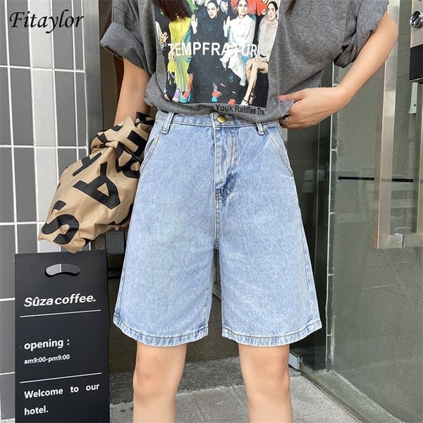 fitaylor summer women high waist wide leg black denim shorts casual female loose straight button jeans bermuda 220427, White;black
fitaylor summer women high waist wide leg black denim shorts casual female loose straight button jeans bermuda 220427, White;black