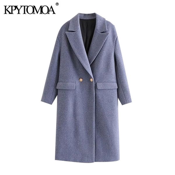 kpytomoa women fashion double breasted loose woolen coat vintage long sleeve pockets female outerwear chic overcoat 201215, Black
kpytomoa women fashion double breasted loose woolen coat vintage long sleeve pockets female outerwear chic overcoat 201215, Black