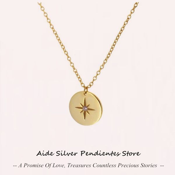aide 925 sterling silver star diamond necklace for women girls round pendant chain necklaces collares ladies gold jewelry 220722
aide 925 sterling silver star diamond necklace for women girls round pendant chain necklaces collares ladies gold jewelry 220722