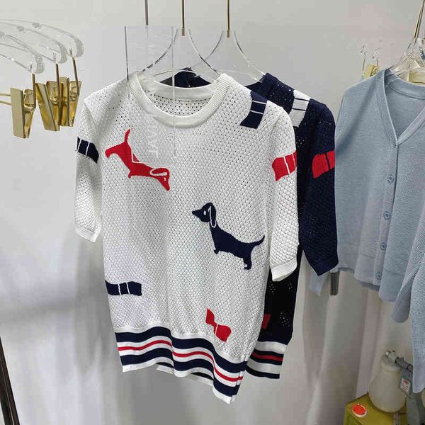 women's sweaters tb short sleeve women's summer college style round neck hollowed out cartoon dog jacquard stripe contrast waist k, White;black
women's sweaters tb short sleeve women's summer college style round neck hollowed out cartoon dog jacquard stripe contrast waist k, White;black