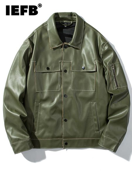 iefb autumn pu leather jacket men's fashion high street male coat turndown collar long sleeve temperament 9a4497 220816, Black;brown
iefb autumn pu leather jacket men's fashion high street male coat turndown collar long sleeve temperament 9a4497 220816, Black;brown