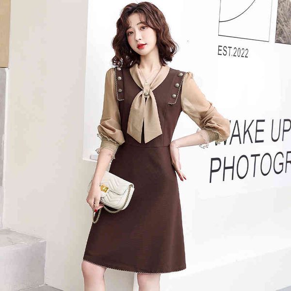 casual dresses 2022 spring women's dress light luxury temperament splicing fake two-piece bowknot backing a-line skirt summer 1uou, Black;gray
casual dresses 2022 spring women's dress light luxury temperament splicing fake two-piece bowknot backing a-line skirt summer 1uou, Black;gray