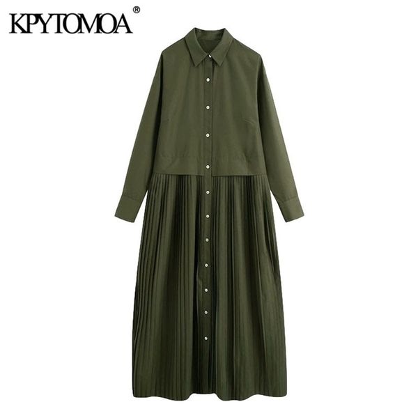 kpytomoa women chic fashion buttonup pleated midi dress vintage long sleeve side vents female dresses vestidos mujer 210303, Black;gray
kpytomoa women chic fashion buttonup pleated midi dress vintage long sleeve side vents female dresses vestidos mujer 210303, Black;gray
