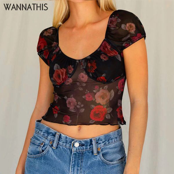 mesh crop women puff sleeve shirts rose print o-neck see-through summer tank black transparant summer top, White
mesh crop women puff sleeve shirts rose print o-neck see-through summer tank black transparant summer top, White