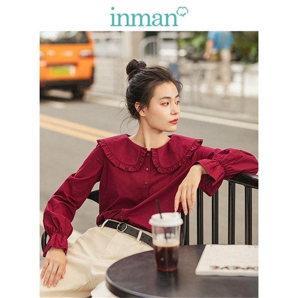 inman spring autumn 100 cotton wine retro agaric lace turn down collar literary cute young girl women blouse lj200811, White
inman spring autumn 100 cotton wine retro agaric lace turn down collar literary cute young girl women blouse lj200811, White