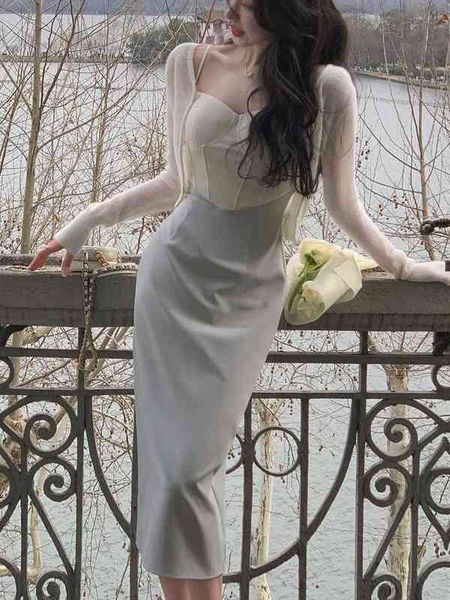 new summer spaghetti strap women corset ruched midi dress bodycon elegant party slim one piece clothes vestidos y220401, Black;gray
new summer spaghetti strap women corset ruched midi dress bodycon elegant party slim one piece clothes vestidos y220401, Black;gray