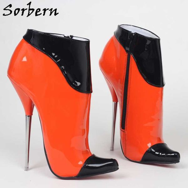 sorbern 7inch metal ballet high heel ankle boots fetish heels side zipper stilettos pointed toe goth boots female women custom, Black
sorbern 7inch metal ballet high heel ankle boots fetish heels side zipper stilettos pointed toe goth boots female women custom, Black