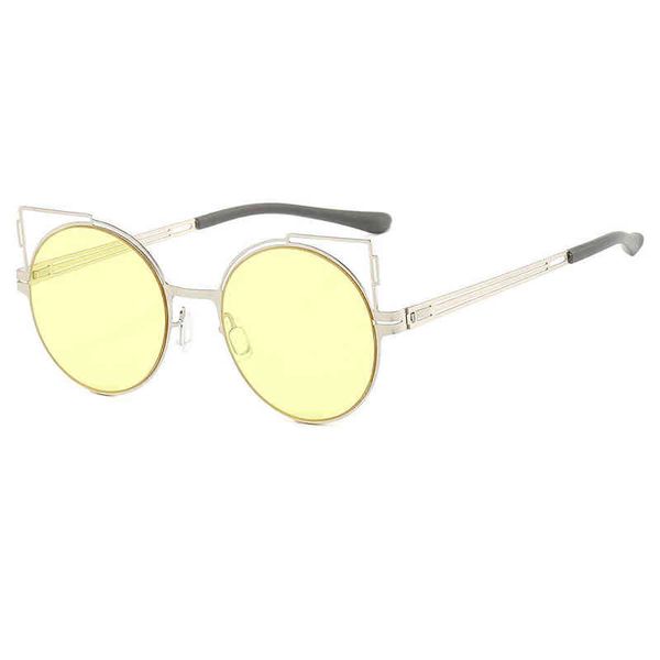 new stainless steel female cat's eye light elastic glasses 7103 luxury brand designer punk sunglasses fashion shades uv400, White;black
new stainless steel female cat's eye light elastic glasses 7103 luxury brand designer punk sunglasses fashion shades uv400, White;black