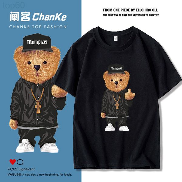 designer t-shirtbear men's short sleeve new cotton fashion casual korean version2002 luxury hoody, White;black
designer t-shirtbear men's short sleeve new cotton fashion casual korean version2002 luxury hoody, White;black