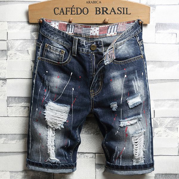 2022 mens ripped short jeans clothing bermuda cotton shorts breathable denim shorts male new fashion size 28-40, Blue
2022 mens ripped short jeans clothing bermuda cotton shorts breathable denim shorts male new fashion size 28-40, Blue