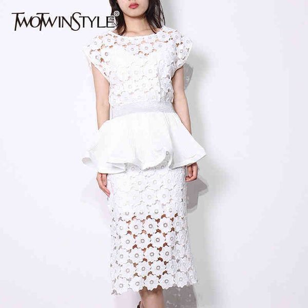 white three piece set for women o neck short sleeve high waist skirts hollow out sets female fashion 210423
white three piece set for women o neck short sleeve high waist skirts hollow out sets female fashion 210423