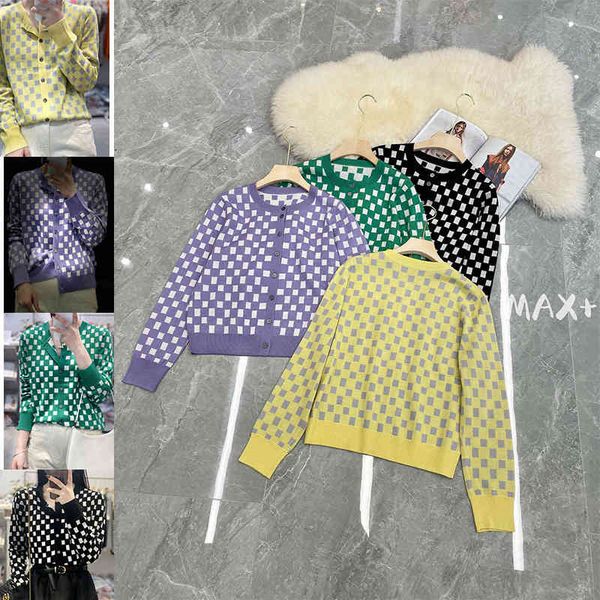 women's sweaters early spring checkerboard round neck single breasted wool cardigan coat female, White;black
women's sweaters early spring checkerboard round neck single breasted wool cardigan coat female, White;black