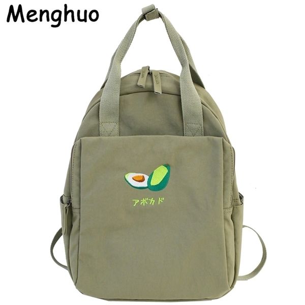 menghuo fruit embroidery women backpack little fresh waterproof nylon solid color shoulder bag girls schoolbag for teenagers y201224
menghuo fruit embroidery women backpack little fresh waterproof nylon solid color shoulder bag girls schoolbag for teenagers y201224