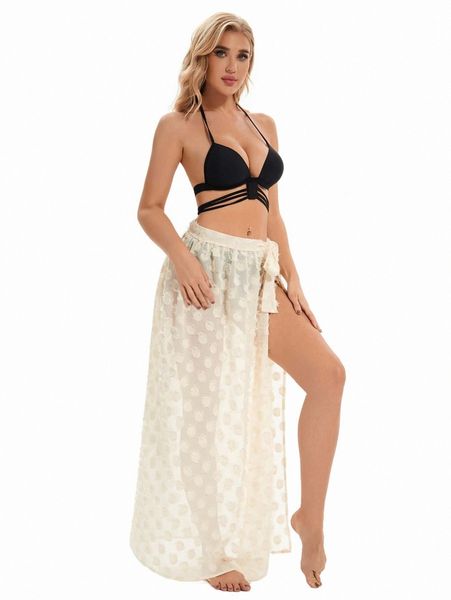 chiffon textured cover up w9jt#, White;black