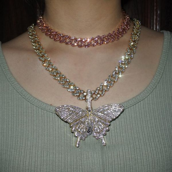 chains rose gold with pink bubble crystal miami cuban necklace hip hop men women 12mm chain rap rock dancer gift jewelry iced out bling, Silver
chains rose gold with pink bubble crystal miami cuban necklace hip hop men women 12mm chain rap rock dancer gift jewelry iced out bling, Silver