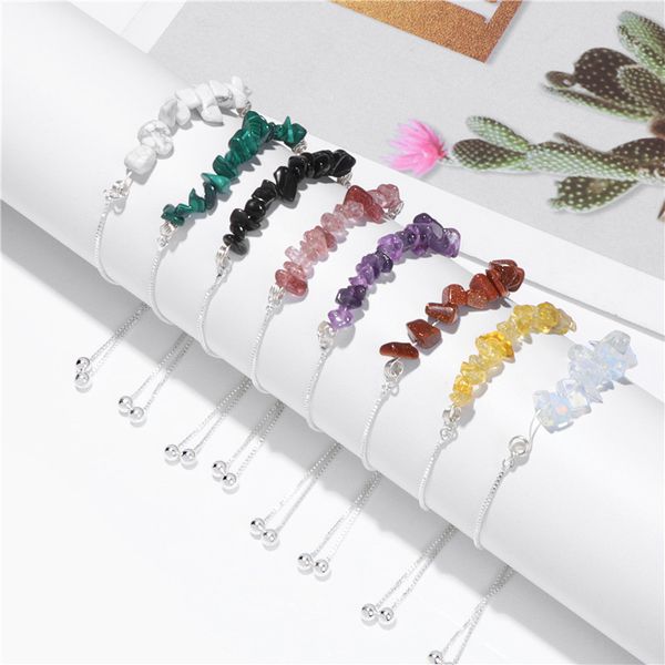 crystal irregular crushed stone beaded bracelet strands amethyst quartz wristband bangles for women jewelry gift, Black
crystal irregular crushed stone beaded bracelet strands amethyst quartz wristband bangles for women jewelry gift, Black