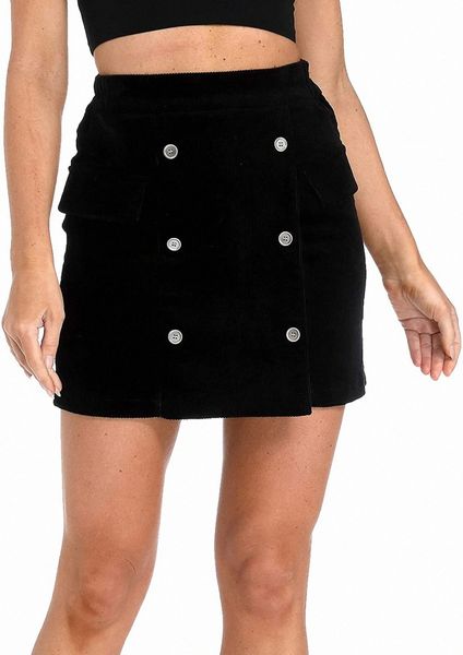 women's high waist corduroy back zip a-line mini skirt n351#, Black;gray
women's high waist corduroy back zip a-line mini skirt n351#, Black;gray