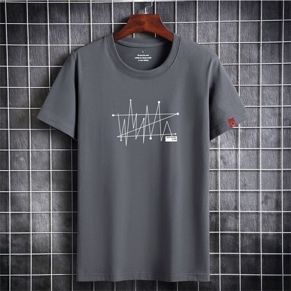 

mens t shirts casual short sleeve summer tees fashion clothes plus oversize s-6xl printed cotton tshirts 220418, White;black