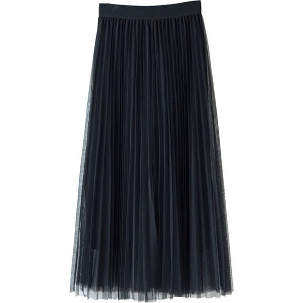 tulle skirts summer long maxi female elastic high waist pleated tutu sun black gray pink 220322
tulle skirts summer long maxi female elastic high waist pleated tutu sun black gray pink 220322