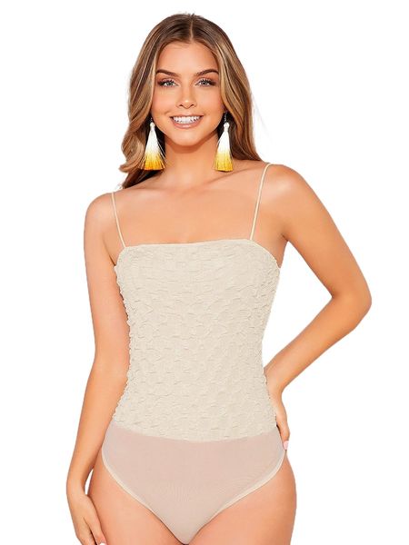 textured cami bodysuit q0aj#, White
textured cami bodysuit q0aj#, White