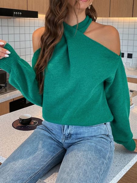 crisscross ruched bishop sleeve sweater i4rv#, White;black