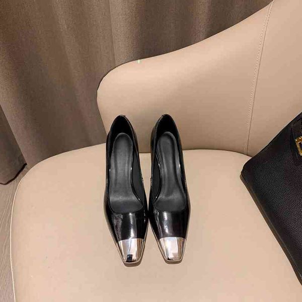 french style spring autum women pums patent leather ladies shoes slip on metal square toe thin high heeled 7 cm classics 220520, Black
french style spring autum women pums patent leather ladies shoes slip on metal square toe thin high heeled 7 cm classics 220520, Black
