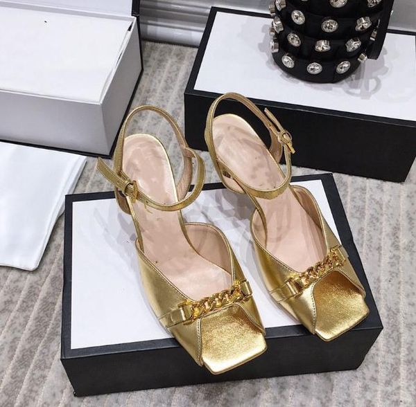 retro luxury metal chain high-heeled sandals all-match fish mouth square head leaking toe stiletto women's shoes high heele shoes buckl, Black
retro luxury metal chain high-heeled sandals all-match fish mouth square head leaking toe stiletto women's shoes high heele shoes buckl, Black