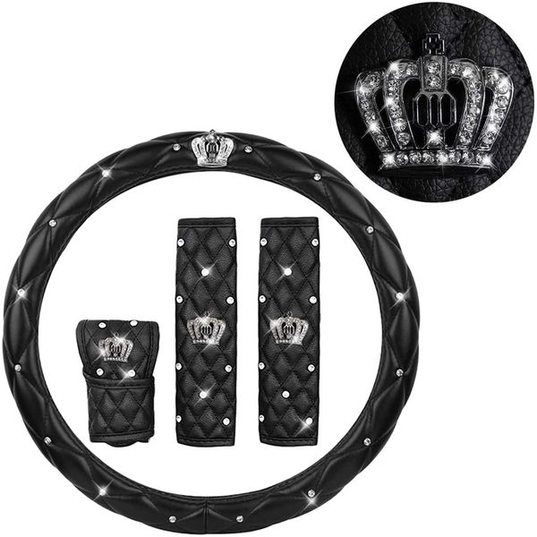 2021 fashion women pu leather car steering wheel cover diamond black pink auto covers cases for lady girls accessories
2021 fashion women pu leather car steering wheel cover diamond black pink auto covers cases for lady girls accessories