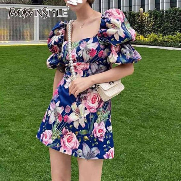 vintage print floral dress for women square collar puff short sleeve high waist mini dresses female summer 210423, Black;gray
vintage print floral dress for women square collar puff short sleeve high waist mini dresses female summer 210423, Black;gray