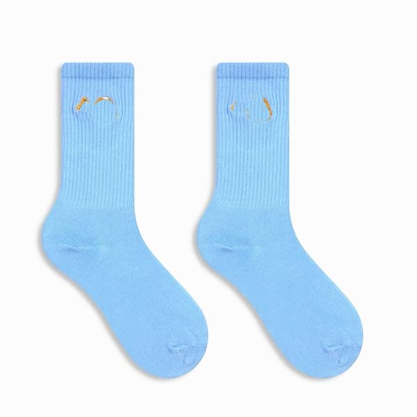 

mens socks classic letter womens sock embroidery cotton stockings Street skateboard basketball, Black-yellow